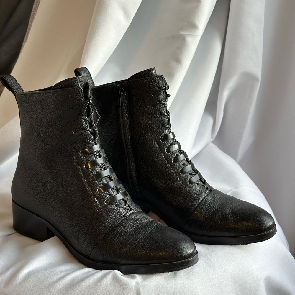 3.1 Phillip Lim Black Leather Ankle Boots